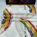 Tecido de chiffon de toque macio multicolorido para vestido feminino